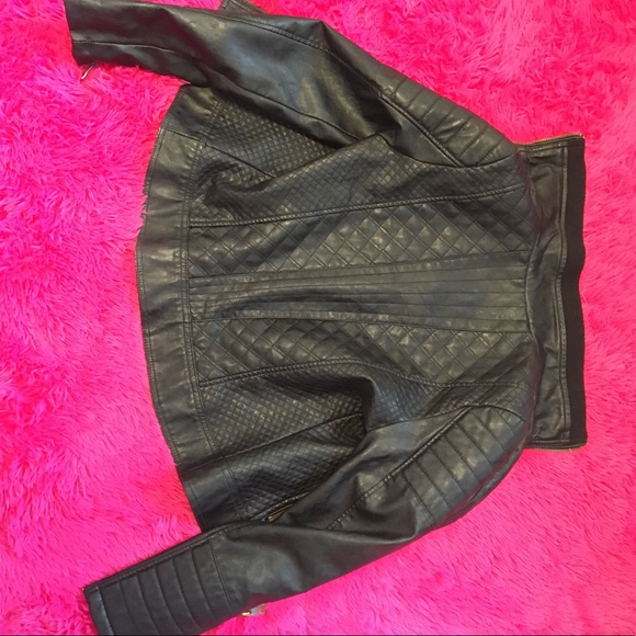 Guess Jackets & Blazers - Black Leather Jacket